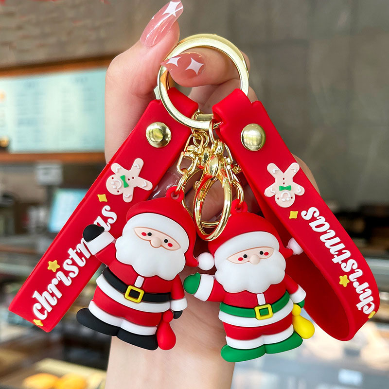 New Cute Christmas Snowman Keychain Cartoon Keychain Car Pendant Backpack Hanging Accessories Small Gifts Wholesale
