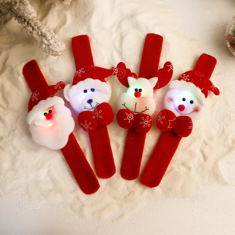 Christmas Decorations, Christmas Cartoon, Plush Elderly, Children's Gifts, Clap Rings, Bracelets