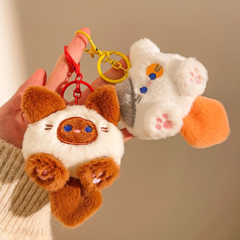 Handmade keychain ornament creative cartoon plush toy