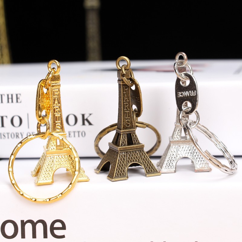 Vintage Paris Eiffel Tower Keychain Tower Pendant